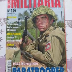 REVUE MILITARIA 329 CASQUE F1 US AIR FORCE VIETNAM NORMANDIE PARATROOPER D-DAY 1944