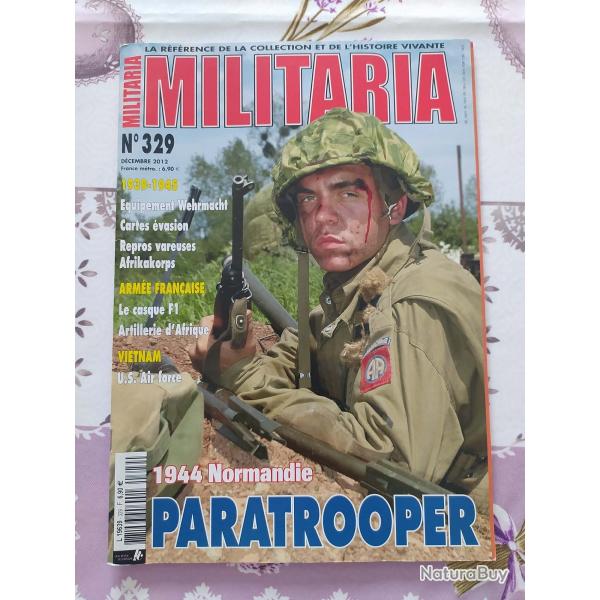 REVUE MILITARIA 329 CASQUE F1 US AIR FORCE VIETNAM NORMANDIE PARATROOPER D-DAY 1944