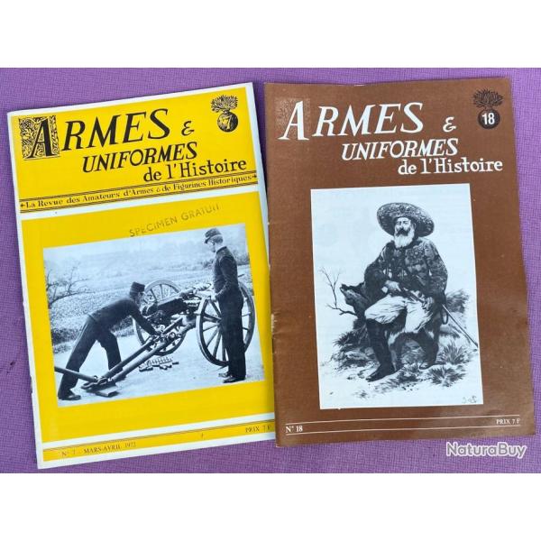 2 exemplaires de la revue � Armes et Uniformes de l'Histoire �