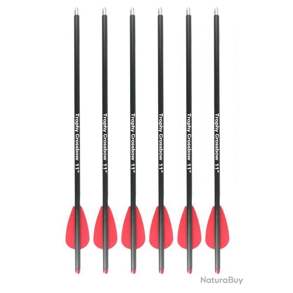 Lot de 6 fl�ches Trophy Hunter Crossbow en carbone 11" pour pistolet arbal�te FMA Supersonic et Supe