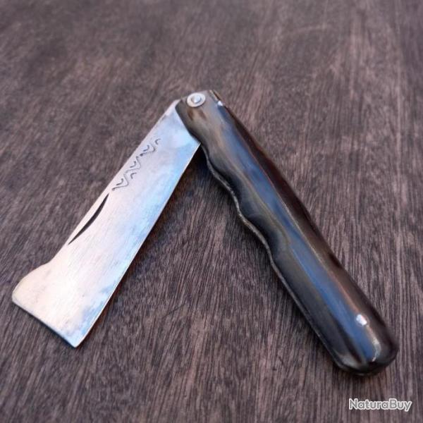 Joli Couteau ARTISANAL Greffoir de KAHRAMANMARAS  2 CLOUS Manche en corne