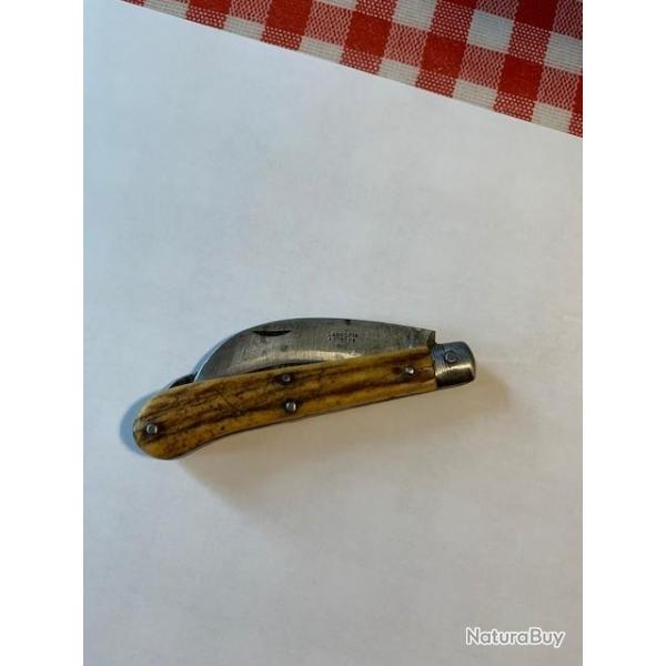 Serpette ancienne avec scie estampille  Langlois  Dieppe