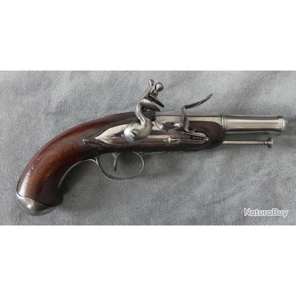 Trs beau pistolet de voyage  Silex XVIIIe