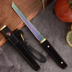 Couteau Japonais style Damas Etui Ebene-B