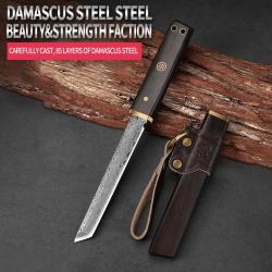 Couteau Japonais style Damas Etui Ebene-C