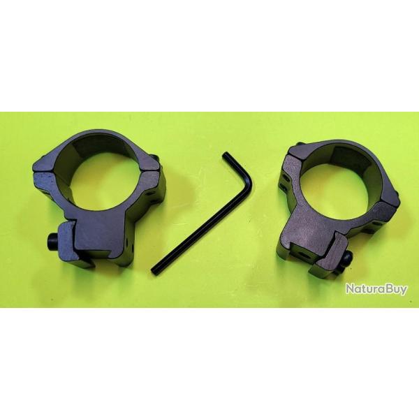 Paire de colliers montage lunette 30 mm ** rail 11mm **