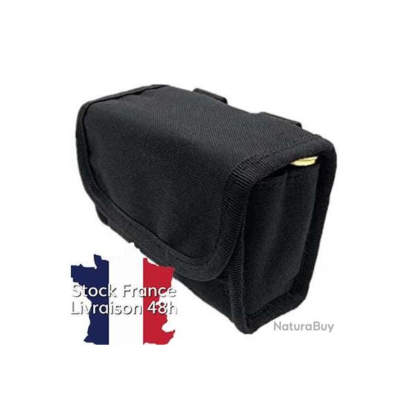 Pochette de ceinture pour cartouche de chasse noire - Livraison rapide depuis la France
