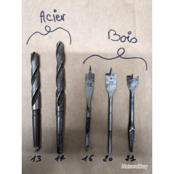 Lot de M�ches chignole bois & Acier