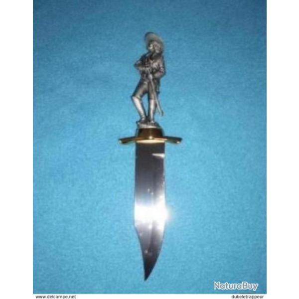 Couteau en tain massif : CUSTER , Collection par FRANKLIN MINT 1991 (2)