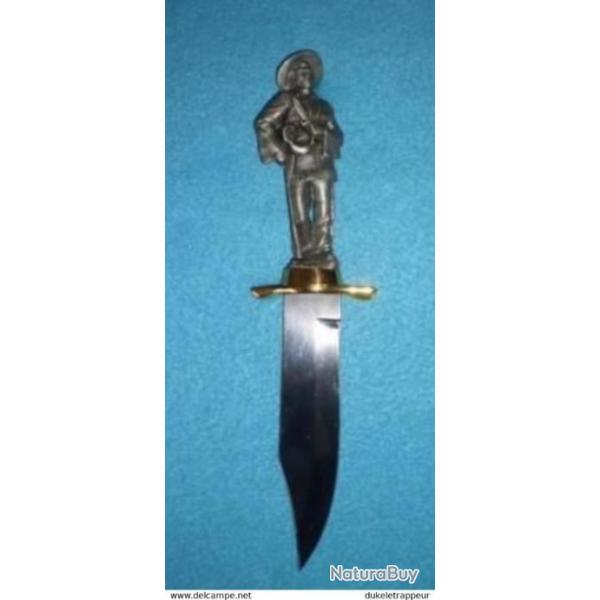 Couteau en tain massif : Jim BOWIE , Collection par FRANKLIN MINT 1991 (3)