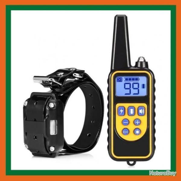 Collier de dressage pour chien - 800m - Anti-aboiement - 3 modes de dressage - Livraison rapide