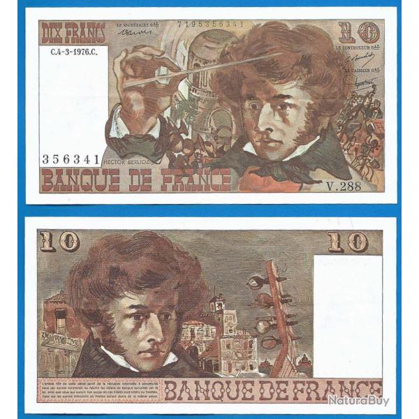 France 10 Francs 1976 Serie V Hector Berlioz Billet Franc Frs Frc Frcs