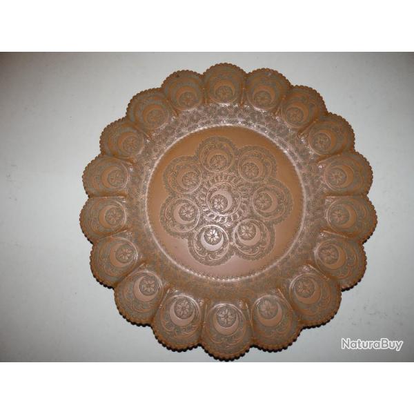 plateau en cuivre rouge