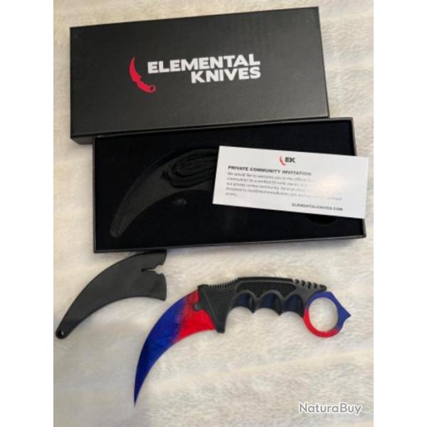 R�plique Karambit,   marble fade, ice & fire, CS-GO