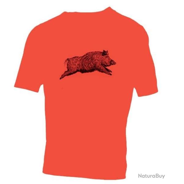 TEE SHIRT ORANGE SANGLIER ENFANT