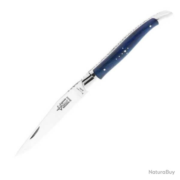 4812 Couteau pliant Laguiole G. David h�tre bleu teint�