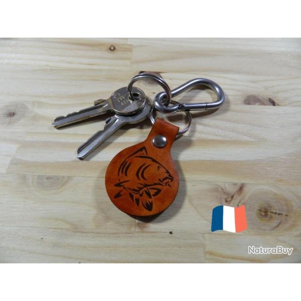 Porte-cle�s cuir - Carpe