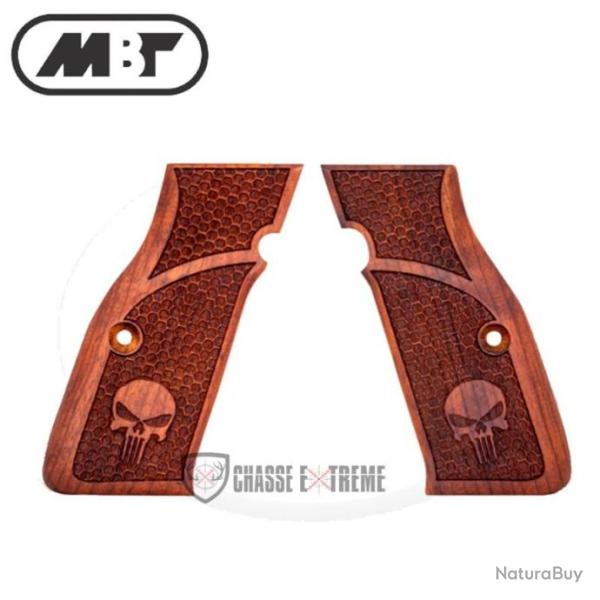 Plaquette Bois MBT pour Cz Shadow Nid D'abeille Punisher