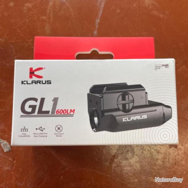 Lampe Klarus GL1 600 lumens pour arme de poing