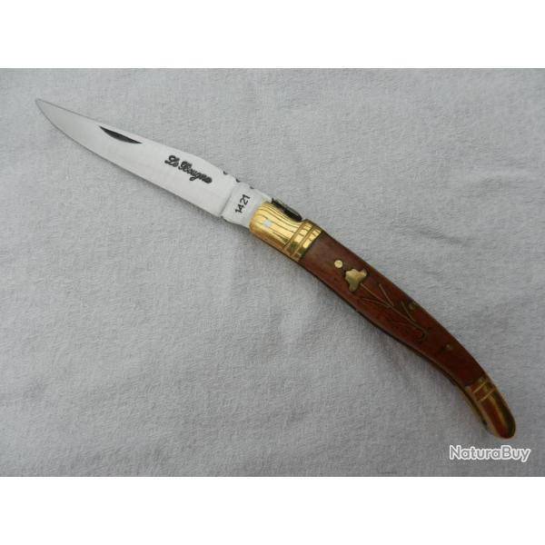 Couteau de poche canif incrustations laiton bois de palissandre marque le Bougna