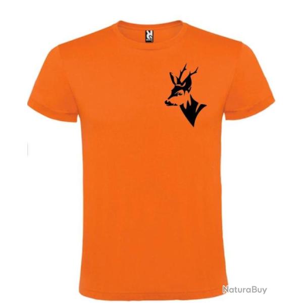 T-shirt 100 % coton t�te de brocard  votre t-shirt chasse  Personnaliser