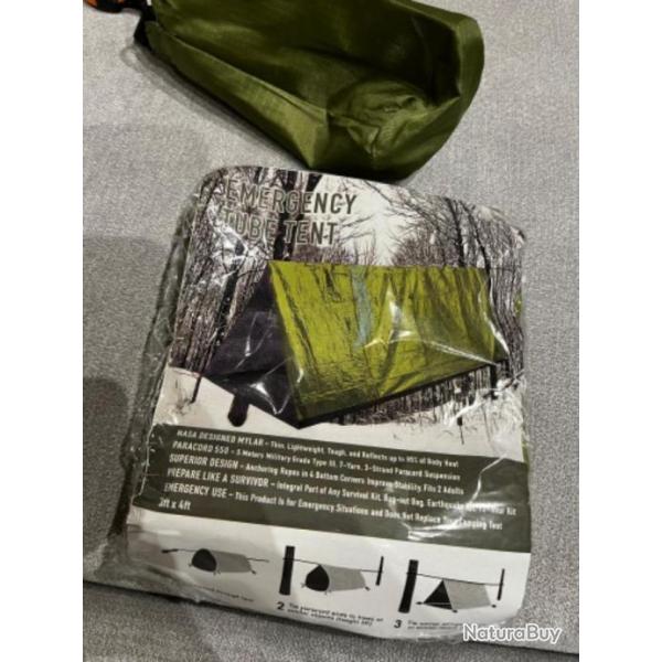 Abri d'urgence, kit de tente de survie pour bivouac