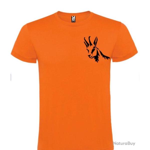T-shirt 100 % coton t�te de chamois votre t-shirt chasse  Personnaliser
