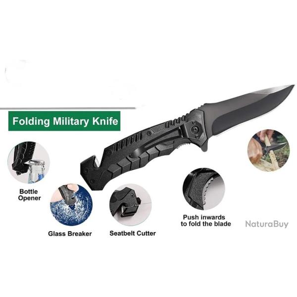 Couteau de sauvetage pliant