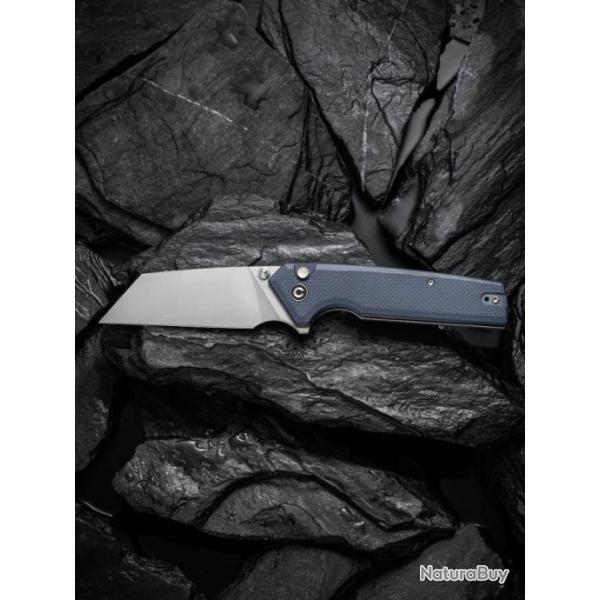 Couteau CIVIVI Amirite Blue Lame Acier Nitro-V Satin Reverse Tanto Manche G10 IKBS Clip CIVC230281
