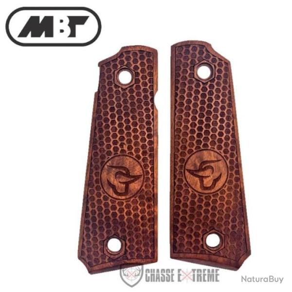 Plaquette Bois MBT PT1911 Nid D'abeille Logo Taurus