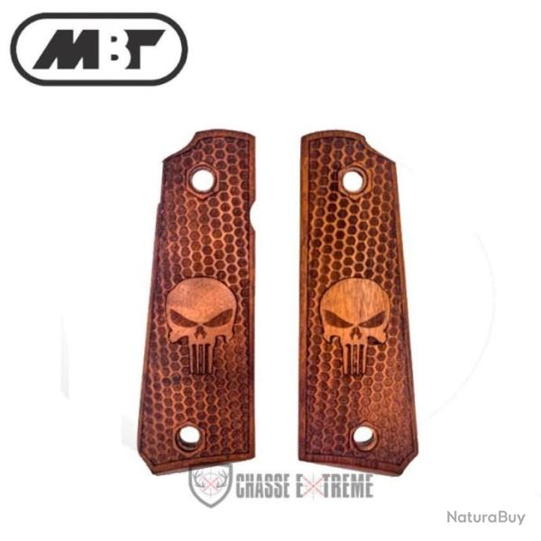 Plaquette Bois MBT PT1911 Nid D'abeille Punisher