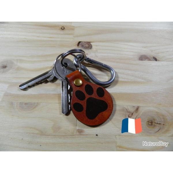 Porte-cl�s cuir - Patte de chien