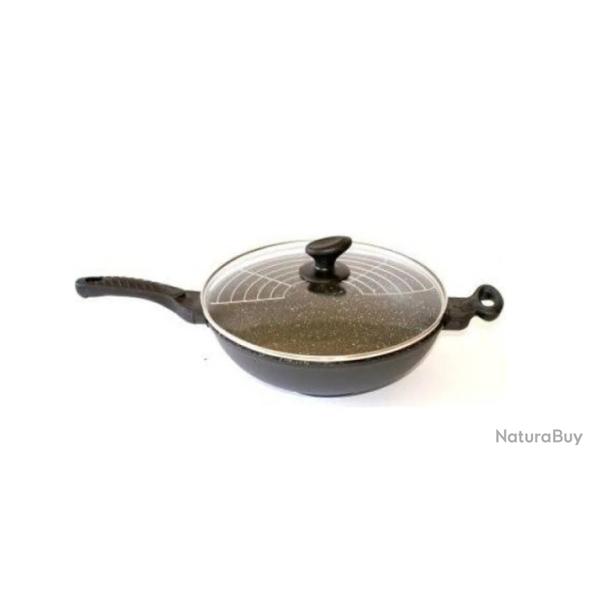 PRADEL EXCELLENCE Wok 32 cm avec couvercle fa�on pierre 5 l