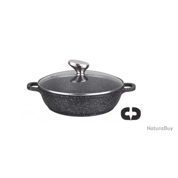 MIJOTEUSE 36 CM + COUVERCLE VERRE PRADEL