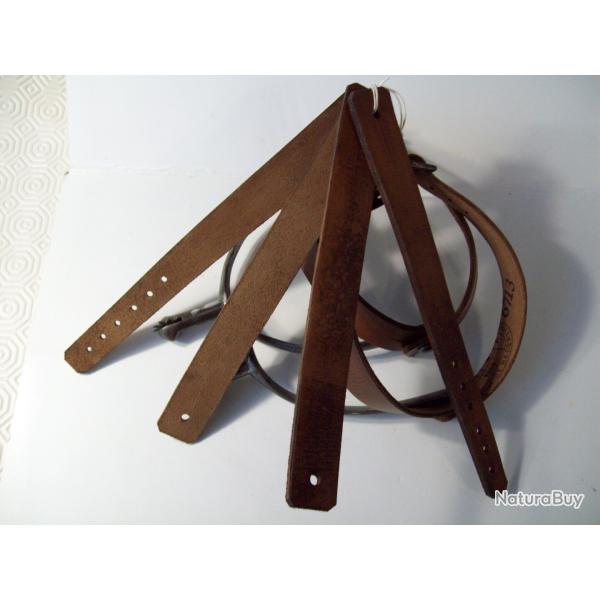 militaria ww1 francais paire de cuir de remplacement d'peron cavalerie francaise 14/18