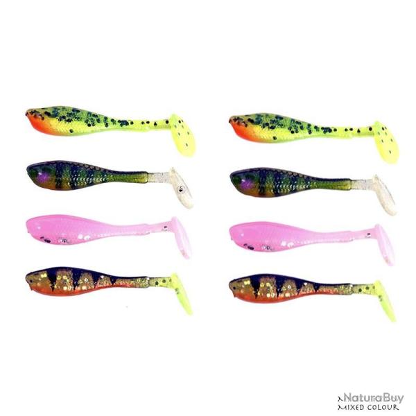 Leurre Souple Fox Rage Micro Fry 4cm UV Mixed Colour 4cm par 8 UV Lemon Tiger, UV Stickleback, UV Pi