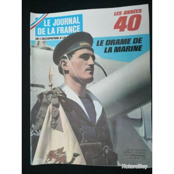 Lot de trois Journaux de France - Sur le th�me de la Marine Fran�aise WW2