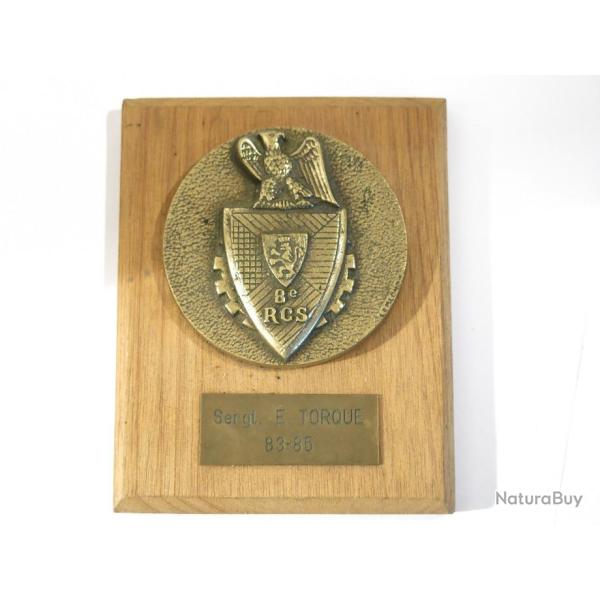 Plaque sur bois  du 8 RCS
