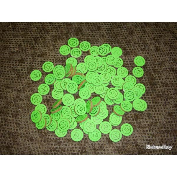 lot de 200 rondelles TRIBLOC de fermeture en li�ge mod�le LA num�rot�es double faces 6 pour cal 12