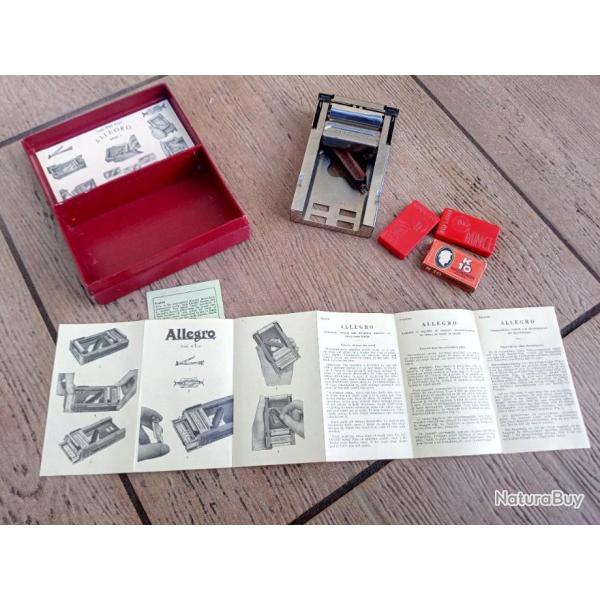 COMPLET AFFUTEUR LAME DE RASOIR  ""ALLEGRO MOD L " . FABRICATION SUISSE . AVEC NOTICE .