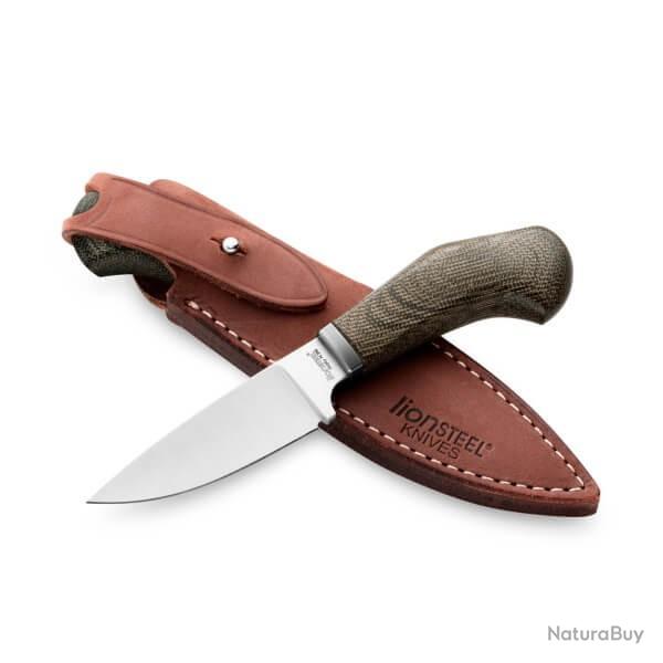 WL1.CVG Couteau fixe Lionsteel "Willy" micarta vert