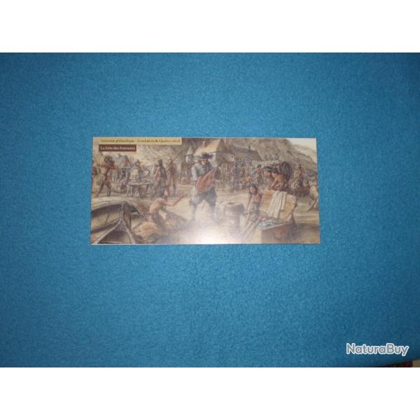 Timbre souvenir de la fondation de  Qu�bec 1608. Collection !!!