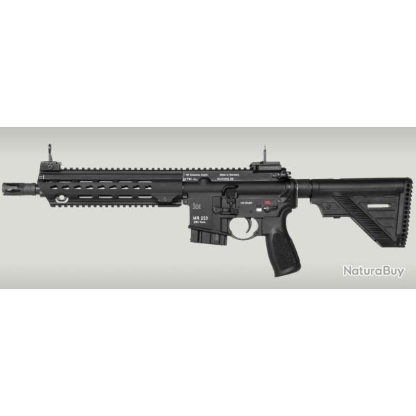 CARABINE SEMI-AUTO HECKLER & KOCH MR223 A3 NOIR CAL. .223 REM 10CPS  CANON 11" AMBIDEXTRE