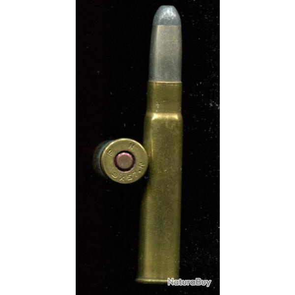 9 x 57 R - marquage : F N 9 X 57.R 6  balle nickel pointe plomb