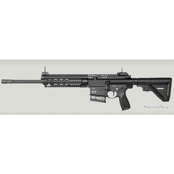 CARABINE SEMI-AUTO HECKLER & KOCH MR308 NOIR CAL. .308 WIN 10CPS CANON 16,5" AMBIDEXTRE
