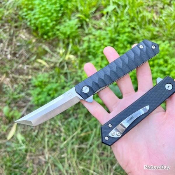 Couteau pliant Obespina tanto G10 acier D2 combat tactique survie