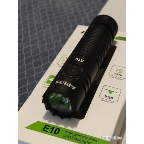 FLASLIGHT EDC APLOS E10 SUB COMPACTPUISSANTE , SOLIDE , �TANCHE , 1300Lumens 175 m�tres