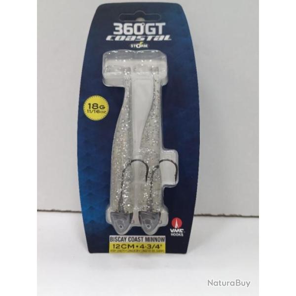 !! STORM BISCAY COAST MINNOW  12CM 18GR SILVER GLITTER !!