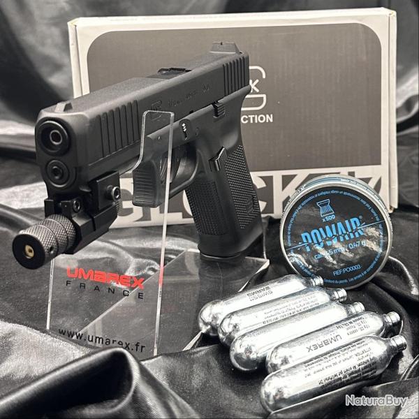 Pack "Laser Pr�t � tirer" PISTOLET GLOCK 17 GEN5 - CO2 PLOMBS 4.5MM