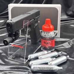Pack "Laser Pr&ecirc;t &agrave; tirer" - PISTOLET BILLES ACIER - GLOCK 17 GEN5 CO2- Umarex